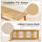39.5” Bamboo Dining Bench with Handwoven Rattan Seat, Wooden Entryway Bench