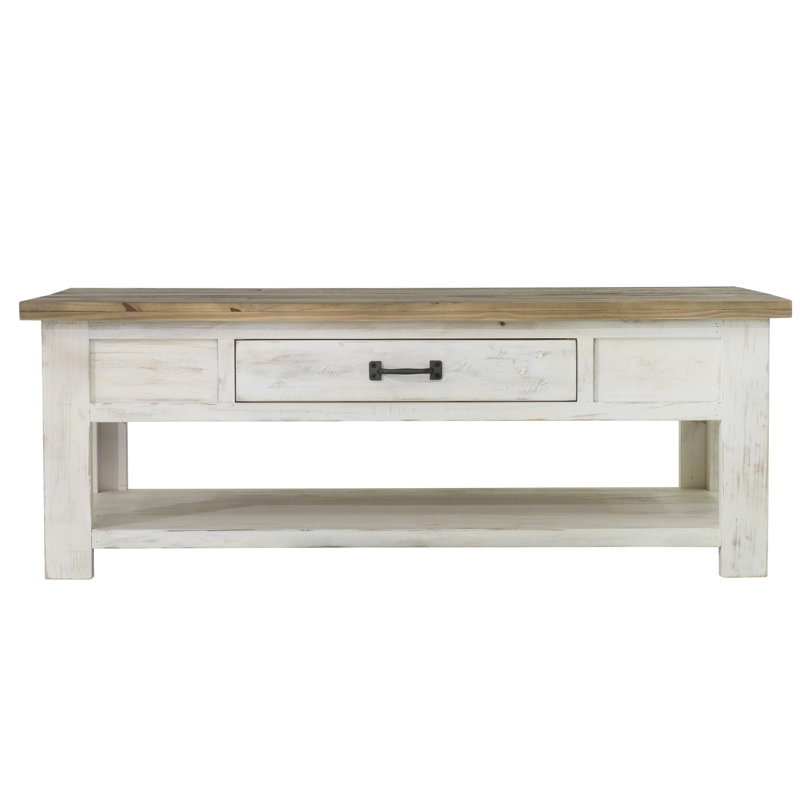 Laneta 47" Wide Solid Wood Coffee Table