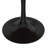 Heatherton 48" Round Dining Table with MDF Top Kitchen Table and Black Stainless Steel Pedestal Base Seats 2-6 Person-1028535432