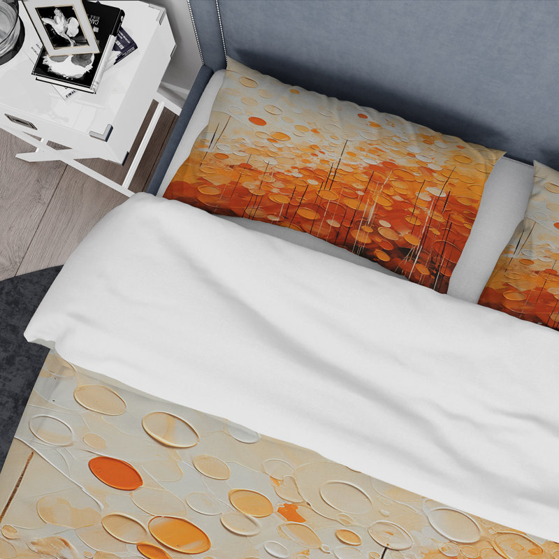 Ensemble de housse de couette Tangerine Tango IV - Abstract Landscape, Housse de couette très grand et 2 très grandes t