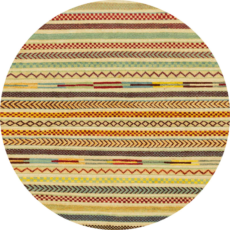 Abstract Indoor Rug, Round 7'