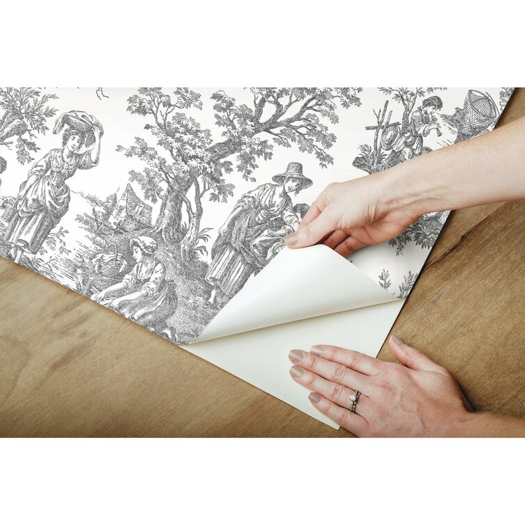 Loon Peak Antowine Peel  Stick Toile Wallpaper  Wayfair