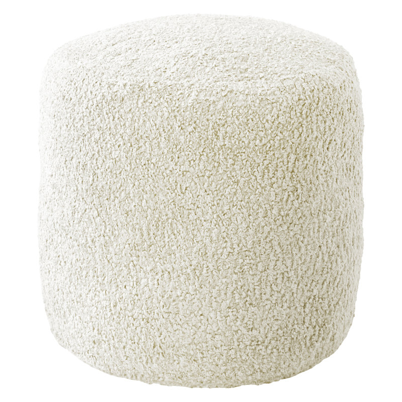 Lindke Upholstered Pouf, Zazzle Quartz 100% Polyester