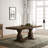 Vitti Farmhouse  Rectangular 86'' L x 38''W Trestle Dining Table  Solid Wood Desktop With 2 Drawers-93602425