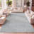 Ryansh High-Low Minimalist Scandi Striped Blue/Ivory Indoor/Outdoor Rug-1288132069