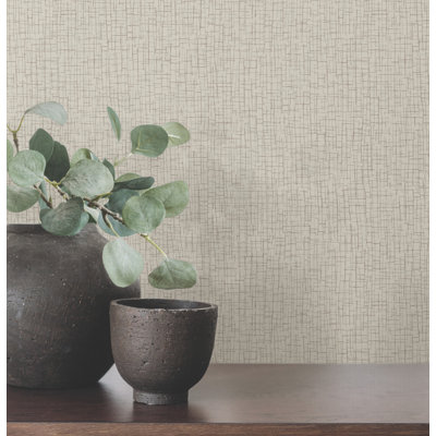 Aden Taupe Linear Abstract Wallpaper