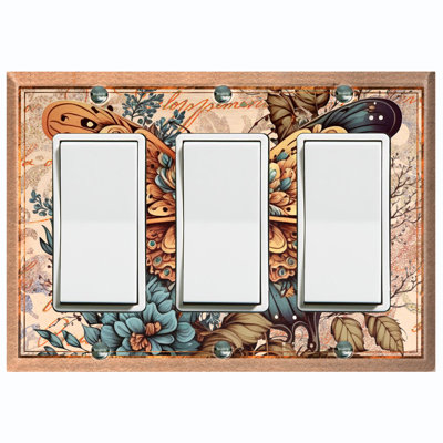 Copper Rust Patina Teal Print 3 - Gang Rocker Standard Wall Plate