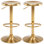 Ensemble de 2 tabourets de bar, tabourets de bar pivotants à hauteur réglable, tabourets de bar Airlift en métal, chaises de bar à hauteur de comptoir sans dossier pour la cuisine, salle à manger, pub, café