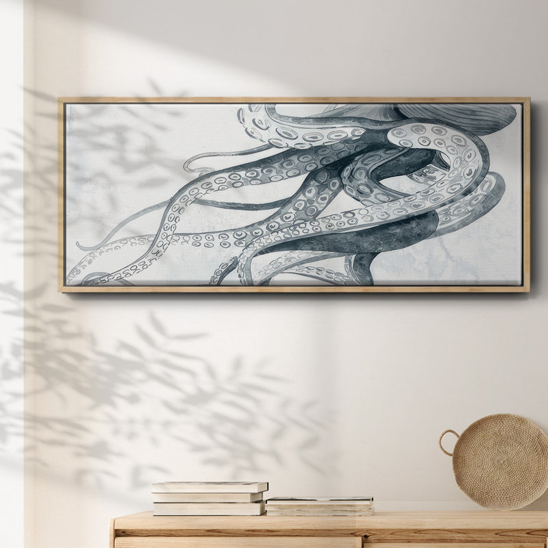 Octoipi II- Framed Canvas, 24" H x 60" W