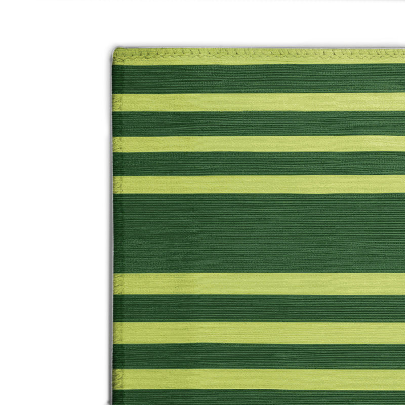 Tapis intérieur / extérieur vert HorizontalStripes, Rectangle 4pi x 6 pi