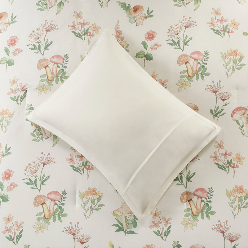 Ensemble d'édredon champignon simple / simple TG avec imprimé fantaisiste et rembourrage hypoallergénique