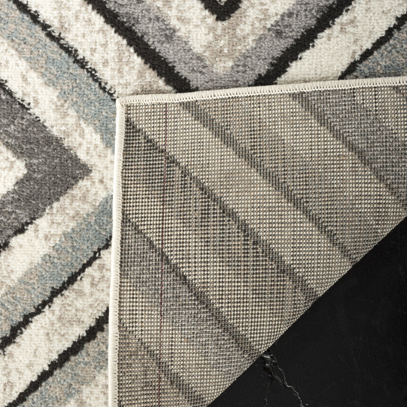 Everlee Geometric Cotton Hand Woven Area Rug, Runner 66 x 244 cm