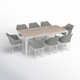 Arian 82'' Rectangular Outdoor Dining Set with Cushions