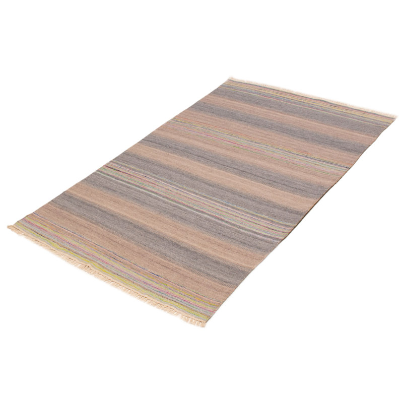 Boho gris Kilim 5 pi 1 po x 8 pi 3 po