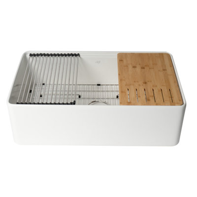 33'' L Single Bowl Fireclay Kitchen Sink