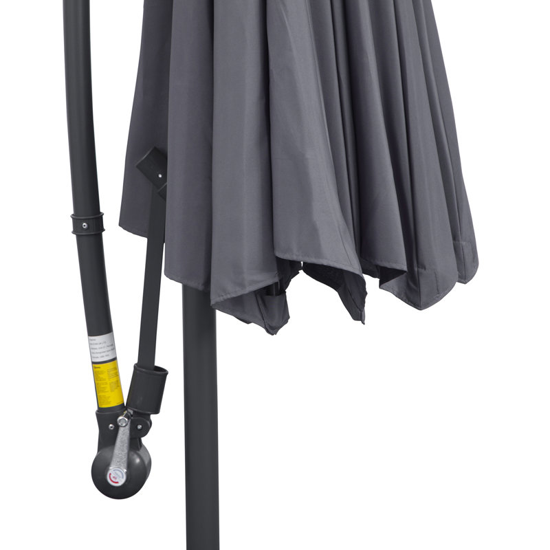 Parasol en porte-à-faux 117,6 po Dowd, Gris
