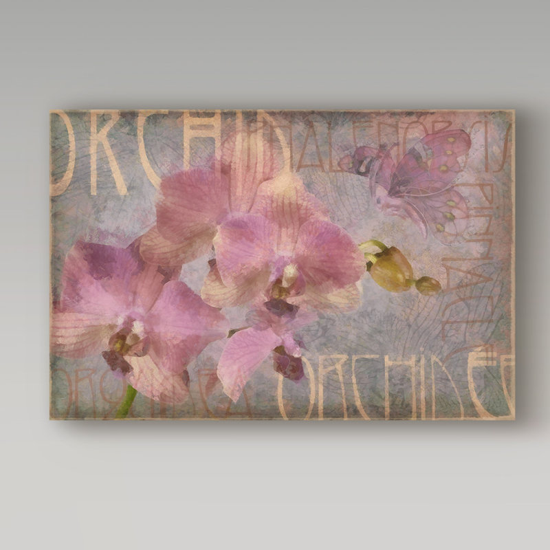 « orchidée i », reproduction d’impression sur toile tendue, H 12 po x l 19 po