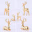 2Pcs Gold Reindeer Christmas Decor Set - Deer Figurine for Table & Home Decor, Golden Table Decor & Deer Decor (Gold)