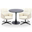 Ensemble de salon de bureau 3 pièces - Fauteuils pivotants et table ronde pour la réception, la conférence ou le bureau personnel-111282451