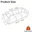 Canapé modulaire rembourré 3 pièces en flanelle de fourrure de lapin 3 pièces-131646487