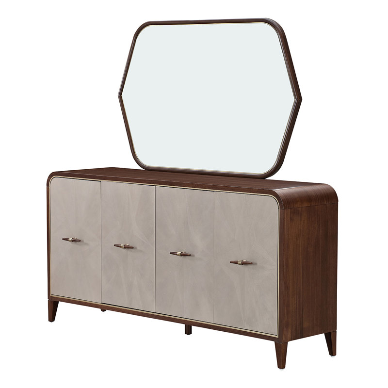 Houston Sideboard With Mirror - Walnut