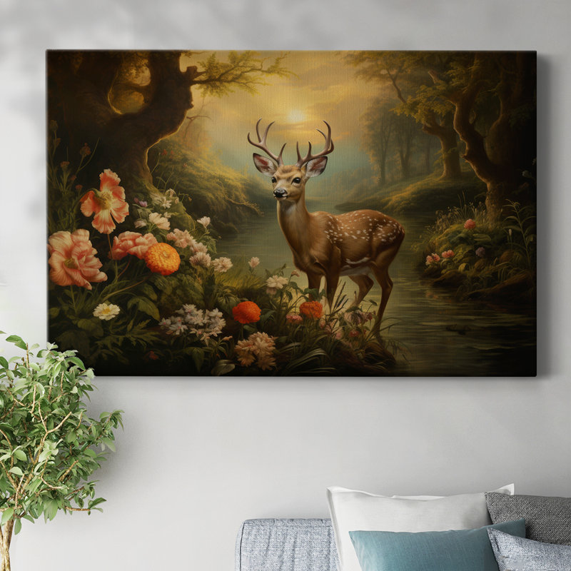 Animaux, série de paysages, H 18 po x l 27 po