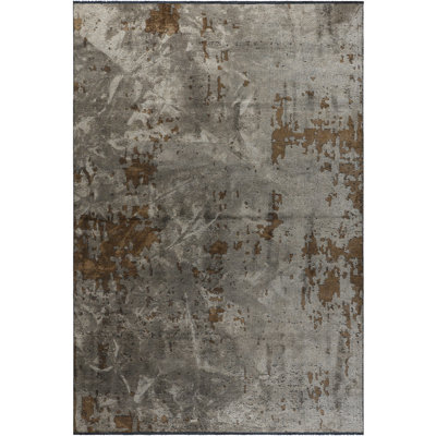 Rapture Gray/Brown Abstract Luxury Area Rug