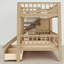 Lit superposé simple au-dessus de simple avec glissière et escalier de rangement-2128947718