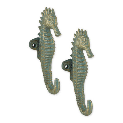 ENSEMBLE DE CROCHETS AQUAMARINE SEAHORSE / 2