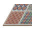 Tapis vert/bleu/rouge tissé à la machine-1254240748