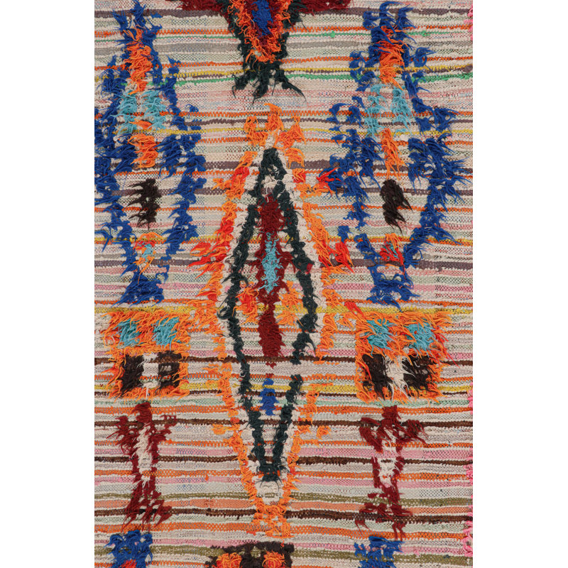 One-of-a-Kind 2'11”x6'10” 1950s Wool Area Rug