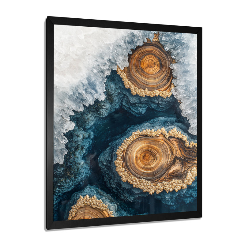 Art mural sur toile, "Giniebra", H 32 po x l 24 po, Picture Framed, Noir, noir, noir, noir