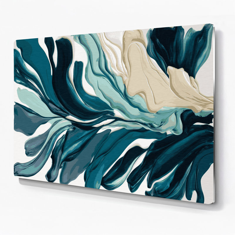 «Lyrical Abstraction 87», art mural en métal gris, H 20 po x l 30 po