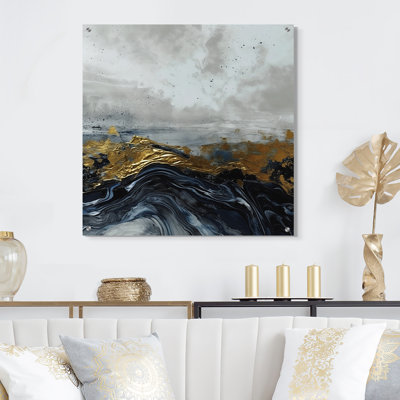 Hoskins - Marbre abstrait acrylique, art mural en verre