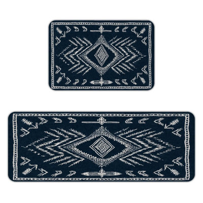 Tapis marocain antidérapant 2 pièces