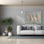 «Pampas Grasses On Grey» par Danhui Nai, art mural sur toile-108584752
