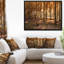 Paysage «Thick Fall Forest with Orange Leaves», reproduction de photo sur toile tendue encadrée-26669909-64636104