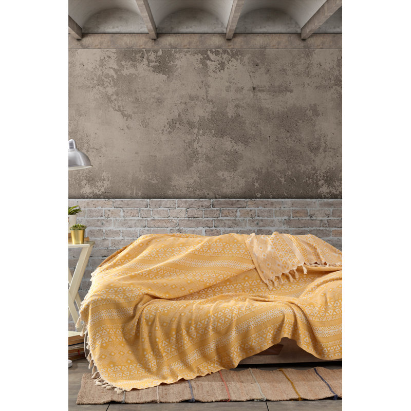 Courtepointe 100% coton Moneta, Moutarde