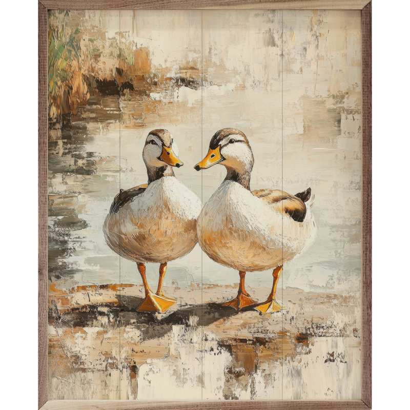 Couple de canards bruns par Petals Prints Design, H 10 po x l 8 po