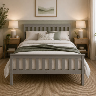 Aadi Solid Wood Shaker Bed Frame