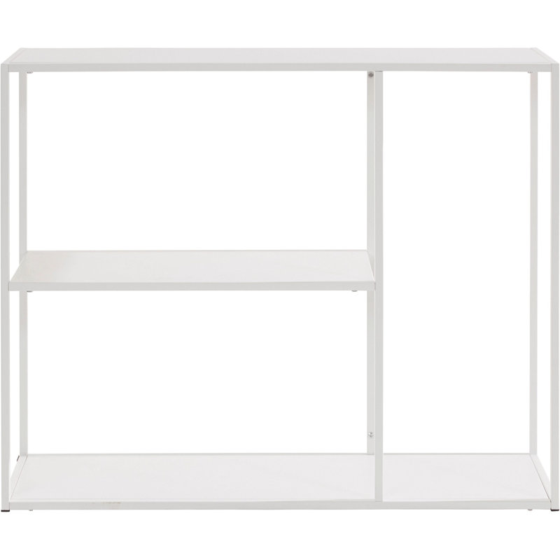 Elmi Steel Etagere Bookcase, White, 80 cm H x 100 cm W x 30 cm D