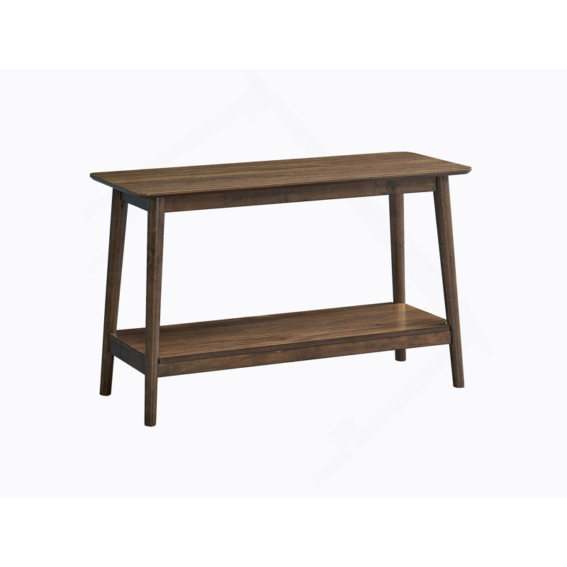 Walnut Sofa Table W/Shelf