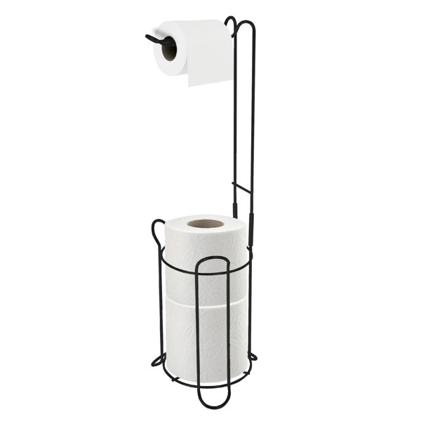 Toilet Paper Holder, Free Standing Toilet Paper Holder Stand with Reserve  for 4 Spare Rolls, Sturdy Base, Toilet Tissue Paper Roll Storage Shelf