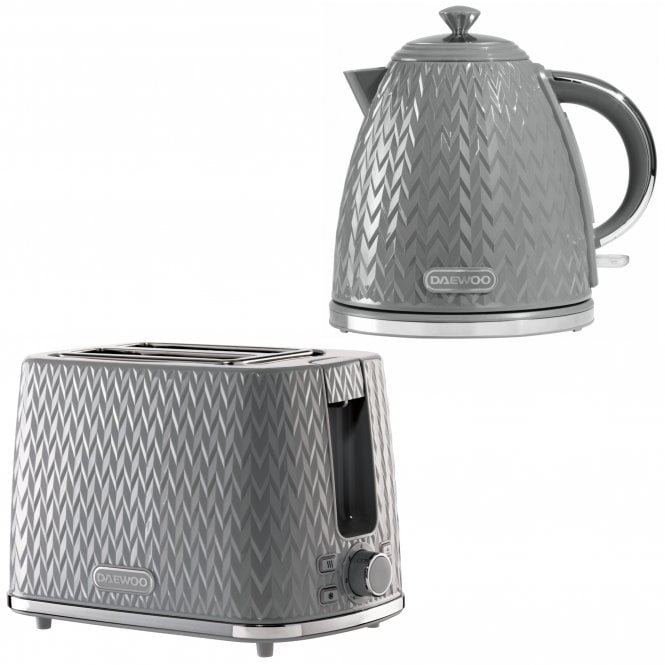 Daewoo Argyle 1.7L Plastic Electric Tea Kettle, Grey