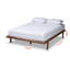 Solid Wood mid-century modern design, King Platform Bed, Ash Walnut 76.8'' W X 81.3'' L X 12.8'' H-2117087000