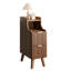 Table de chevet étroite cannelée 7,9 po, table de bout mince avec 2 tiroirs, table de chevet moderne, table de chevet pour chambre à coucher, petit espace-124901571-124901574