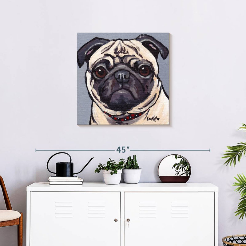 Brampt Pug On Gray