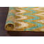 Tapis intérieur / extérieur abstrait noué à la main 4 x 6