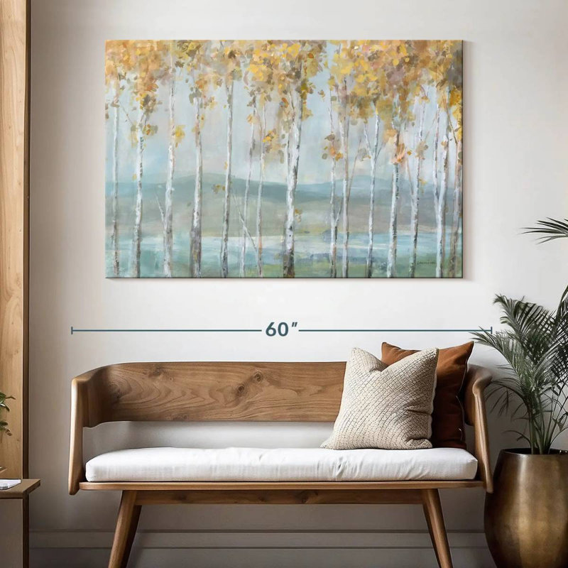 Alvord Lakeview Birches, H 34 po x l 51 po