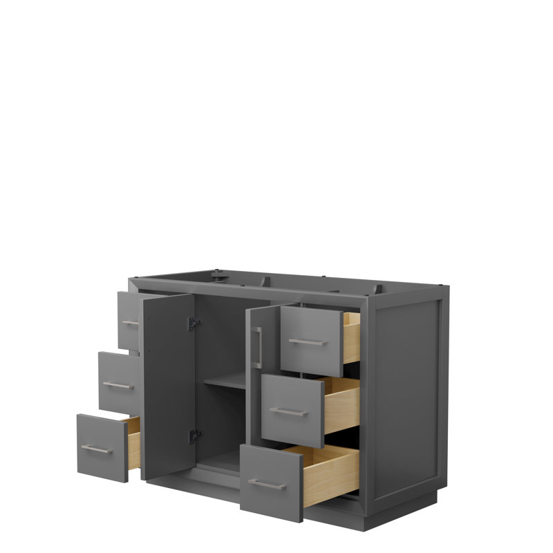 Strada 47.25'' Single Bathroom Vanity Base Only, Dark Gray/Gray
